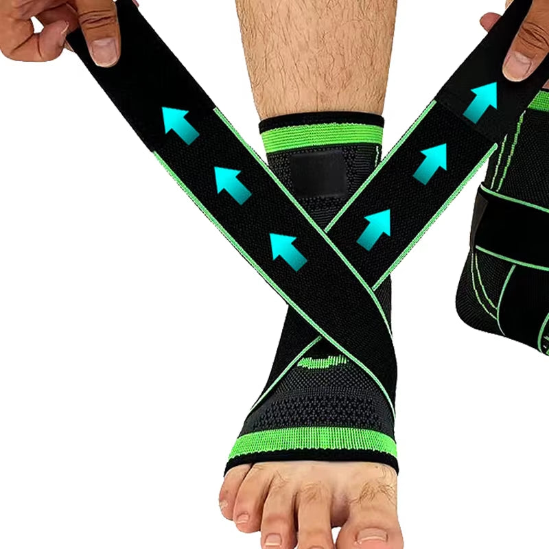 Ankle Support Brace Adjustable Strong Compression Knittd Ankle Sleeve for Men & Women Sports Protection