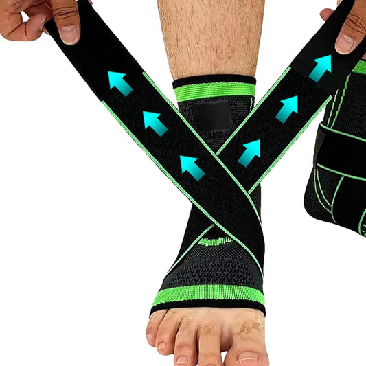 Ankle Support Brace Adjustable Strong Compression Knittd Ankle Sleeve for Men & Women Sports Protection