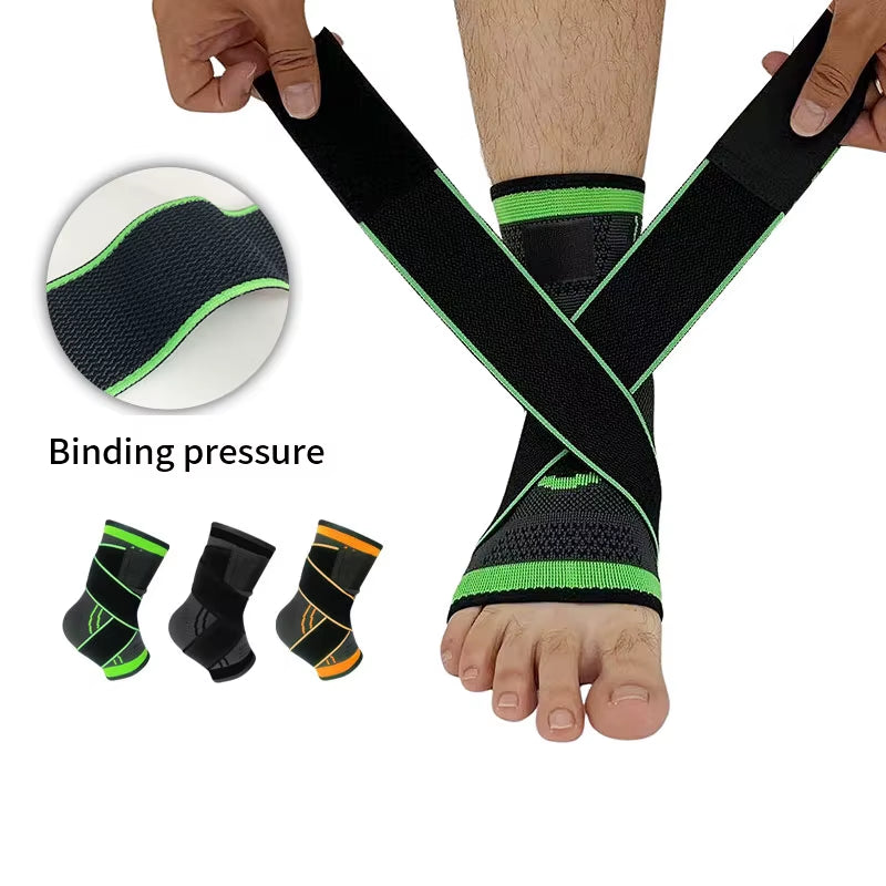 Ankle Support Brace Adjustable Strong Compression Knittd Ankle Sleeve for Men & Women Sports Protection